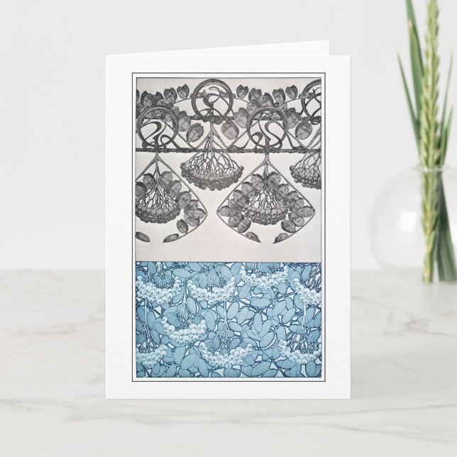 Växter från Art nouveau Stil, Mucha Kort (Framsida)