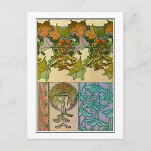 Växter från Art nouveau Stil, Mucha Vykort