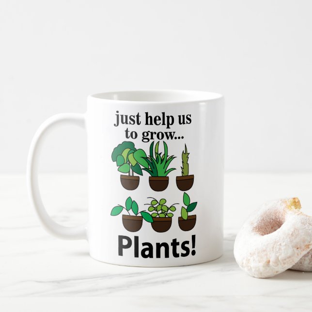 Växter Hjälper Oss Bara Att Växa Växter Kaffemugg (Med munk)