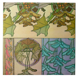 Växter i Art nouveau Stil, Mucha Kakelplatta