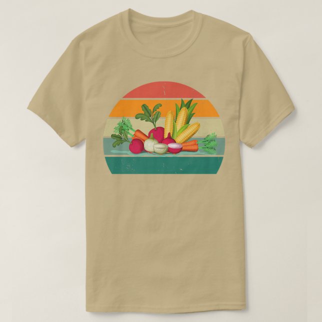 Växter, jordvegetariska grönsaker, vegetariska grö t shirt (Design framsida)