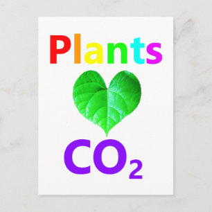 Växter Kärlek CO2 Vykort