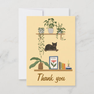 Växter, katter och Bokar - okish cat-bedövningsmed Tack Kort