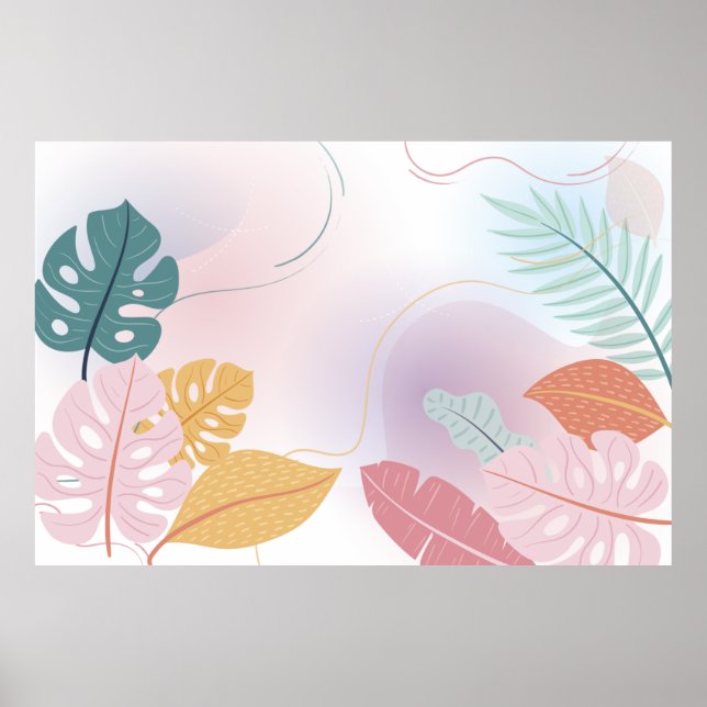 Växter löv tapet bakgrund poster (Framsidan)
