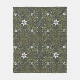 Växter mönster.10b GDrey BG Fleecefilt