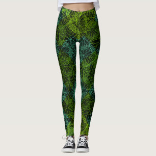 Växter mönster.11b Black BG Leggings