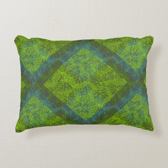 Växter mönster.12c GDrey BG Prydnadskudde (Framsidan)