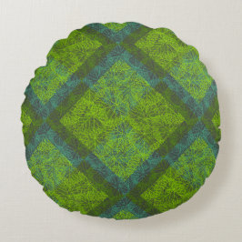 Växter mönster.12c GDrey BG Rund Kudde