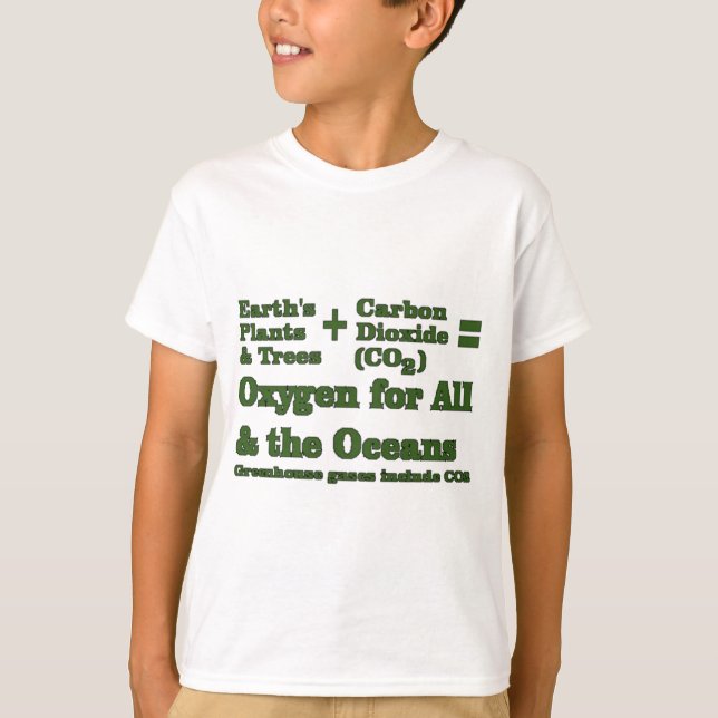 Växter och syremiljösanvisning t shirt (Framsida)