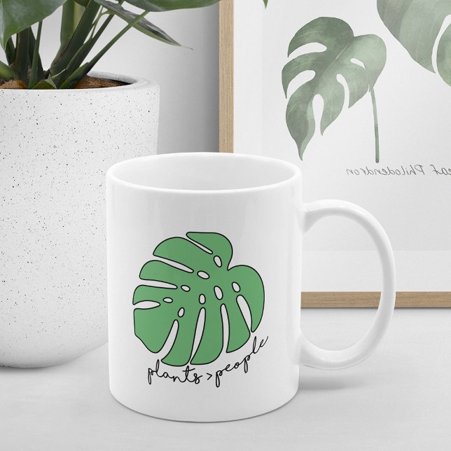 Växter över människor | Funy Plant Älskare Kaffemugg (Skapare uppladdad)