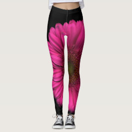 Växter på byxorrosadaisy leggings