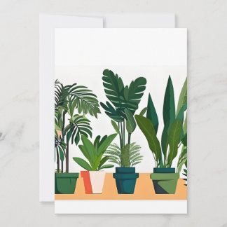 Växter på hyllor julkort