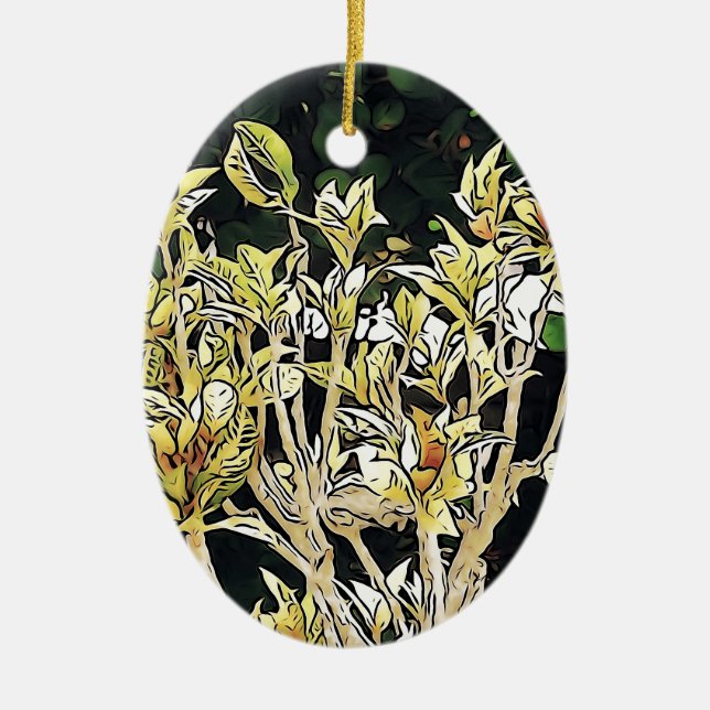 Växter på Kuba Julgransprydnad Keramik (Framsidan)