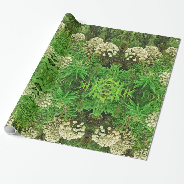Växter, Papper för omslagning av naturfotografi Presentpapper (Utrullad)