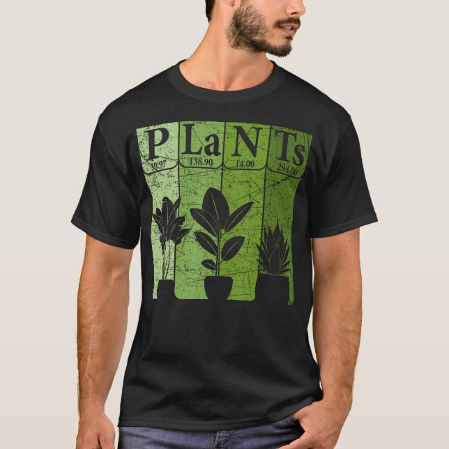 Växter Periodic Bord Inslag Plant Botany 1 T Shirt (Framsida)