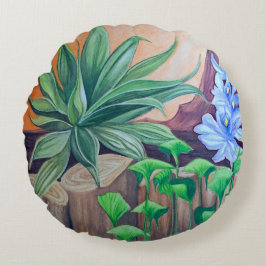 Växter Pond Party Rund Kudde