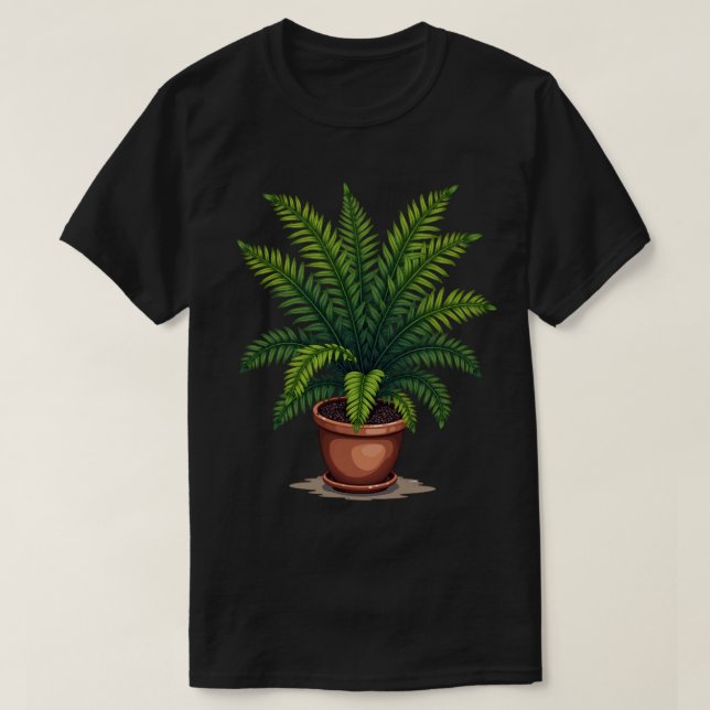 Växtföräldrar Fernälskare Botanisk T Shirt (Design framsida)