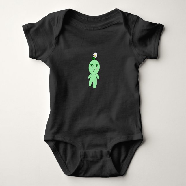 Växtgubbe Baby Topp T Shirt (Framsida)