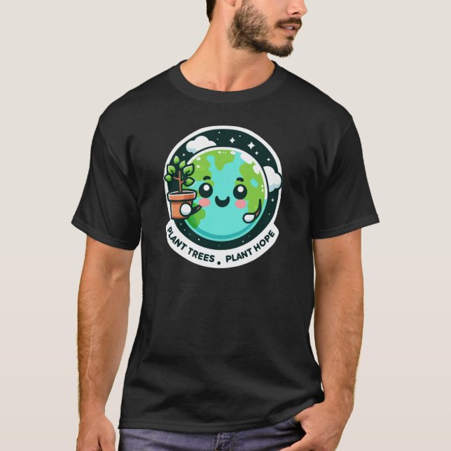 Växthopp, vegetabiliskt träd t shirt (Framsida)