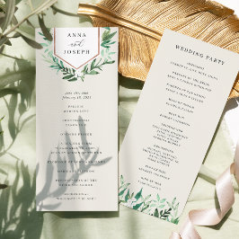 Växthus | Vattenfärg Botanisk Bröllopsceremoni Program