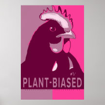 Växtinriktad Rosa Camo Pop Art Chicken Poster