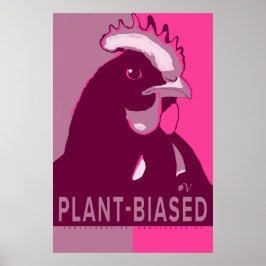Växtinriktad Rosa Camo Pop Art Chicken Poster