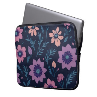 Växtinspirerad blommig laptopsleeve laptop fodral