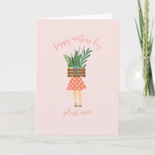 Växtkortet lycklig Mors dag Mamma Kort (Framsida)