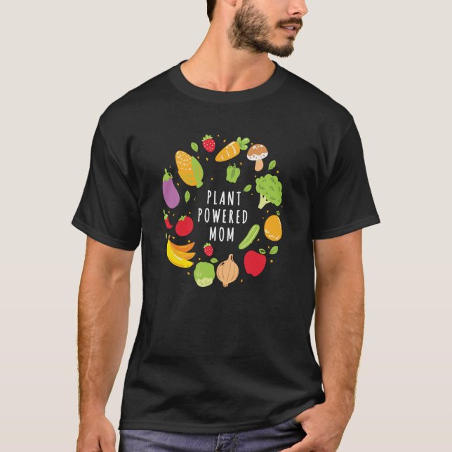 Växtkraftverk Mamma Vegan Vegetarian Mor Plant Ba T Shirt (Framsida)