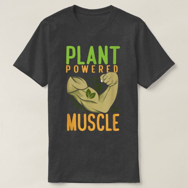 Växtkraftverk Vegan Bodybuilding der Vegetarian T Shirt (Design framsida)