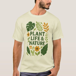 Växtliv och växtlighet - botaniskt mönster t shirt