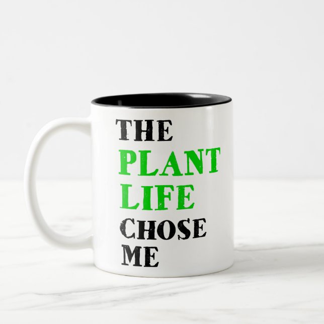 Växtlivet valde mig Två-Tonad mugg (Vänster)