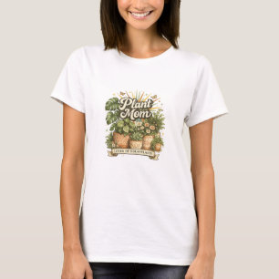Växtmamma Blommig Botanikälskare Vintage T-Shirt
