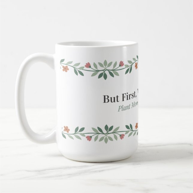 Växtmamma-mugg Rolig botanisk kaffemugg (15oz) (Vänster)