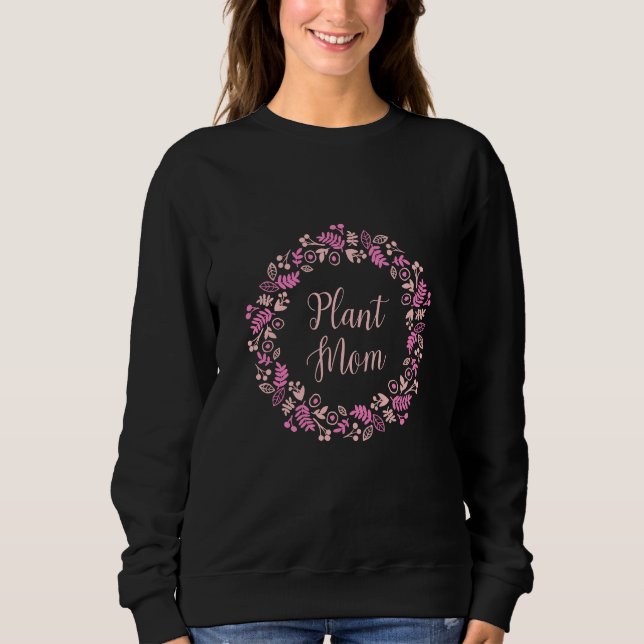 Växtmamma Rosa Blommig Krans T Shirt (Framsida)