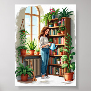 Växtmamma Trädgårdsbokhörna - Inomhus Trädgård L Poster