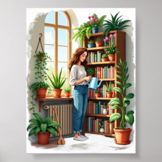 Växtmamma Trädgårdsbokhörna - Inomhus Trädgård L Poster