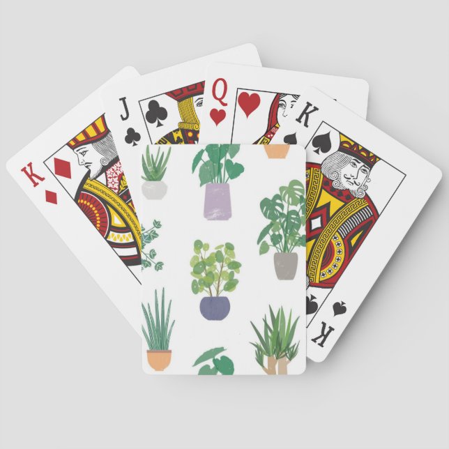 Växtmönster Casinokort (Baksidan)