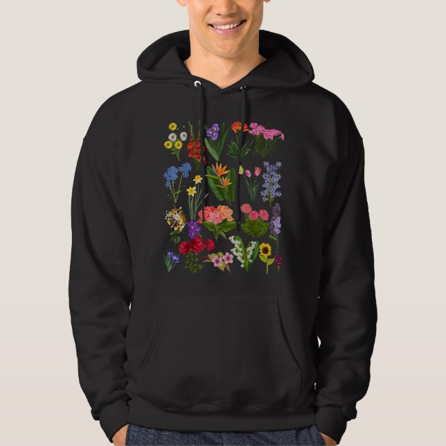Växtodlare för botaniska trädgårdblommor hoodie (Framsida)