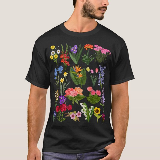 Växtodlare för botaniska trädgårdblommor t shirt (Framsida)