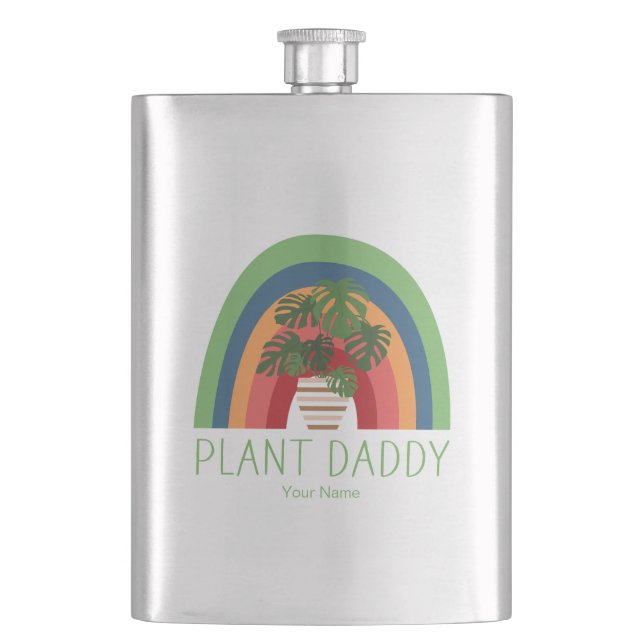 Växtpappa Boho Regnbåge Trädgård Monstera blad Fickplunta (Framsidan)