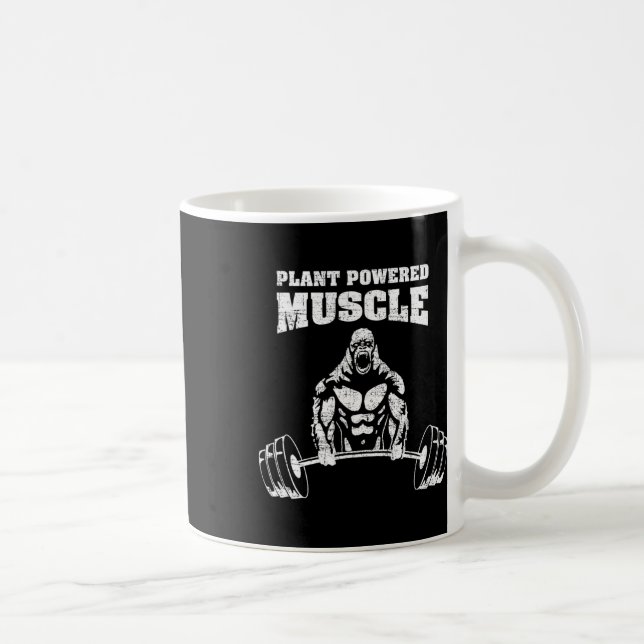 Växtstyrd gym för Vegan Power Bodybuilding Kaffemugg (Höger)