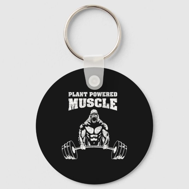 Växtstyrd gym för Vegan Power Bodybuilding Nyckelring (Framsida)