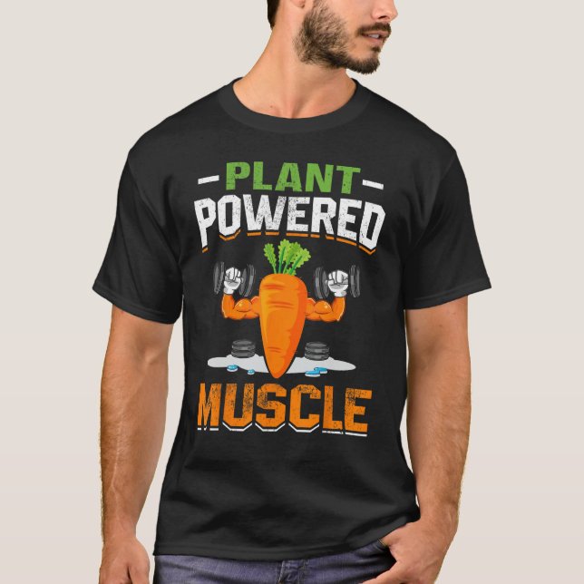 Växtstyrd muskel - Vegan Vegetarian T Shirt (Framsida)