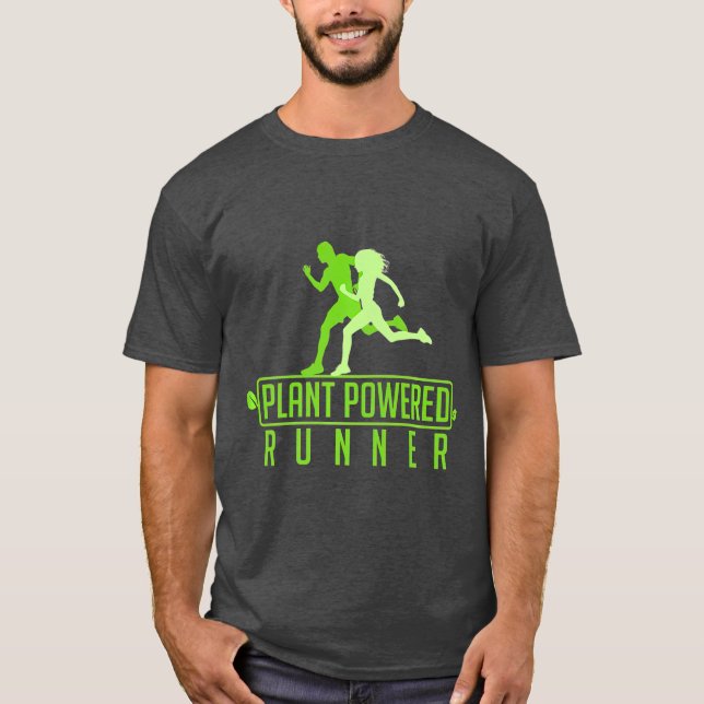 Växtstyrd Springer Vegetarian Vegan Running T Shirt (Framsida)