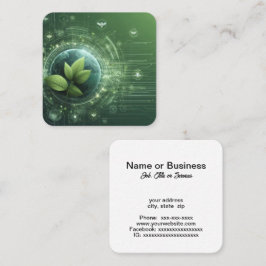 Växtteknik Fyrkantigt Visitkort