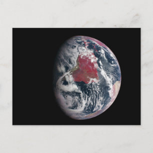 Växttillväxt på planeten jord. vykort
