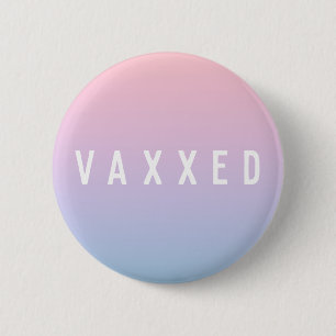 Vaxxed Pastellfärgad gradient Covid-19 vaccinera Knapp