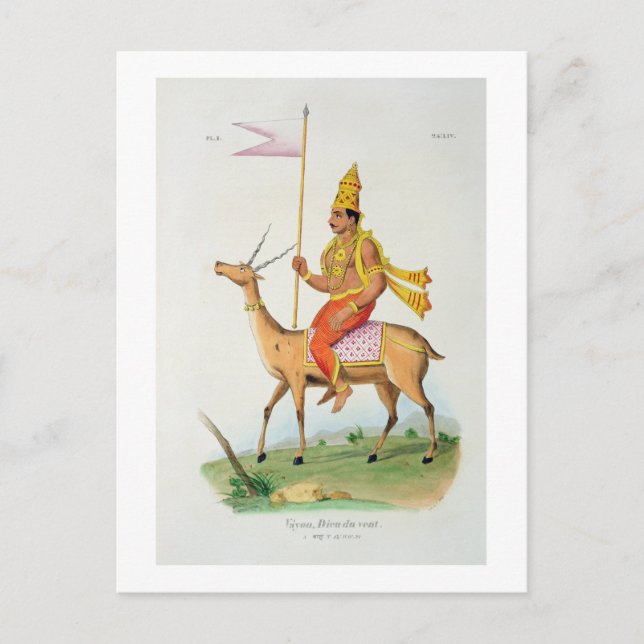 Vayu, graverad av C. de Motte (1785-1836) (färg) Vykort (Framsida)