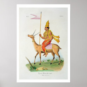 Vayu som inristas av C. de Motte (1785-1836) (färg Poster